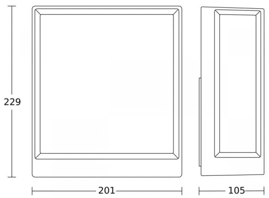 Steinel 085230 - LED Kültéri fali lámpa L40C LED/12,9W/230V IP54