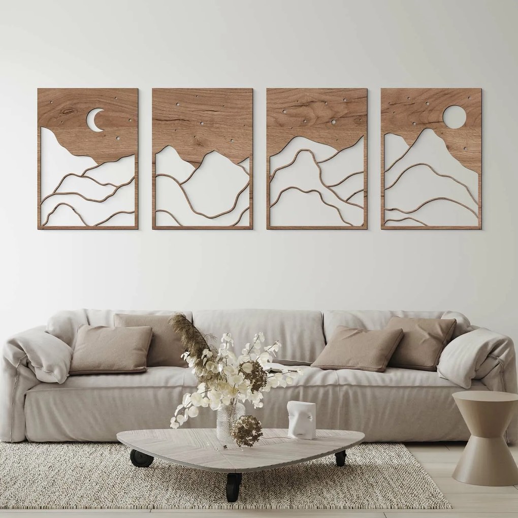 DUBLEZ | Többrészes fa dekoráció - Éjszakai égbolt