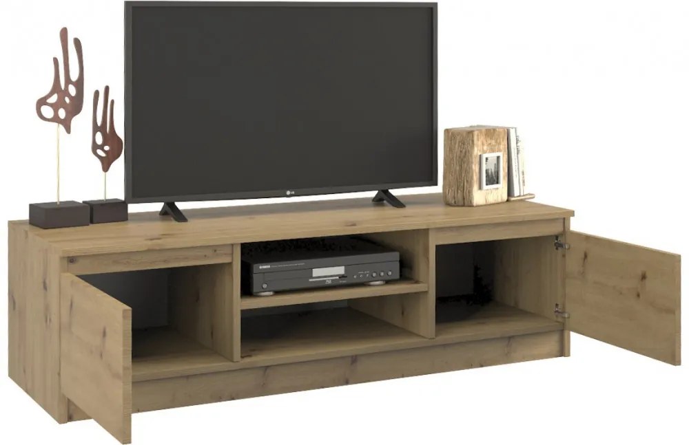 Shannan RTV120 TV állvány, 120x36x40 cm, tölgy