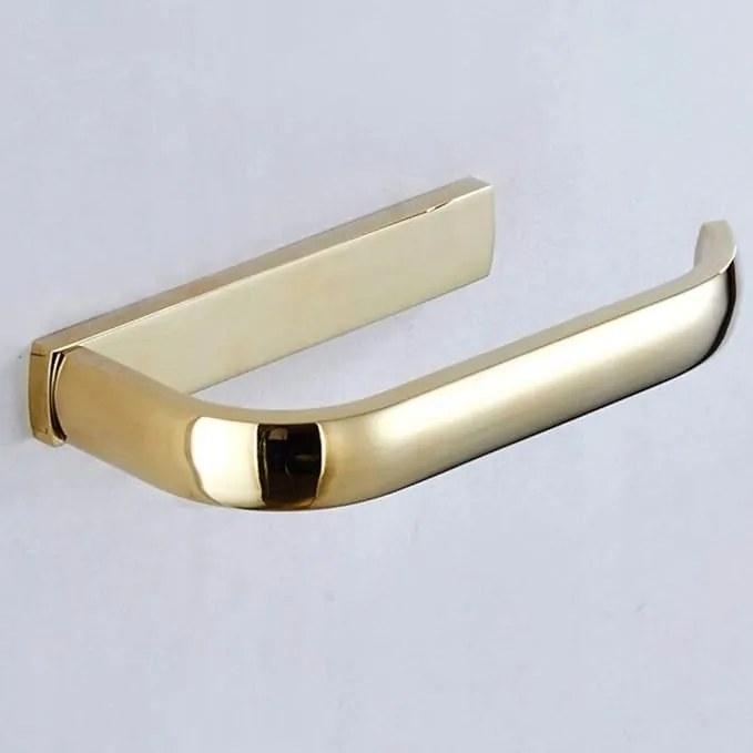 WC-papír tartó, arany sárgaréz