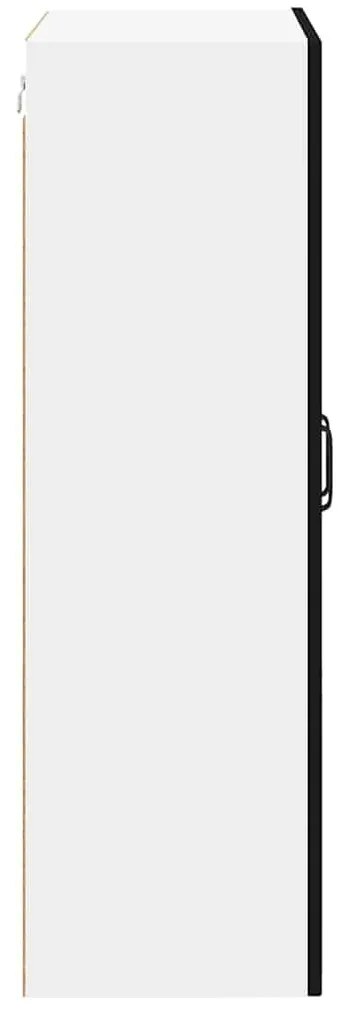 Fali konyhaszekrény polcokkal Fekete 60 x 31 x 100 cm Faanyag