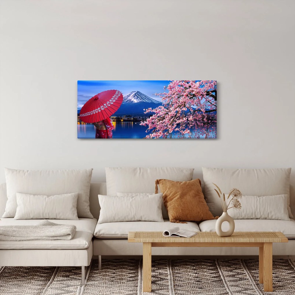 Kép - Kilátás a csúcsra, Japán (120x50 cm)