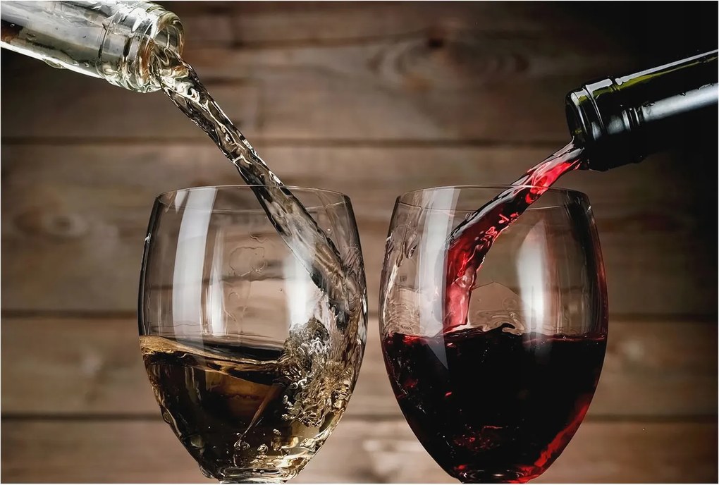 Flizelin tapéta falra Prémium borospoharak 104x70 Ragasztó