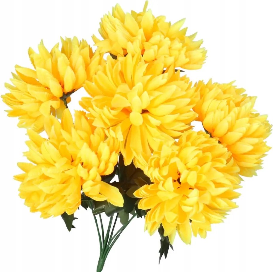 Művirágok, Mint Élő Krizantém Csokor Nagy