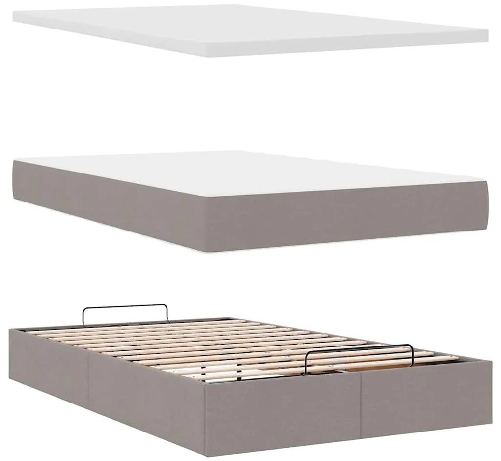 Oszmán ágykeret matraccal tópszín 120x200cm szövet