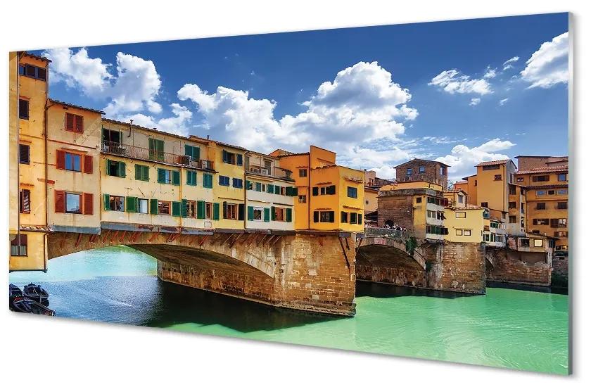 Üvegképek Olaszország River Bridges épületek 140x70 cm