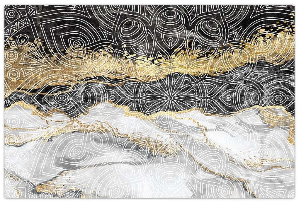 Kép - Mandala márványból (90x60 cm)