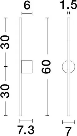 Fürdőszoba Fali Lámpa Fekete ADEN NOVA LUCE 9081102