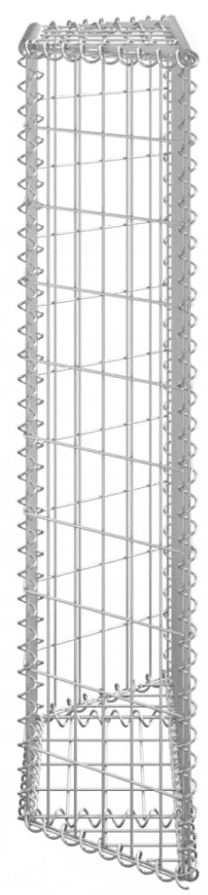 trapéz alakú horganyzott acél gabion magaságyás 80x20x100 cm