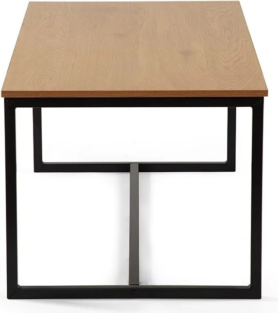 Natúr színű dohányzóasztal tölgyfa dekorral 47x90 cm Norden – Bonami Essentials