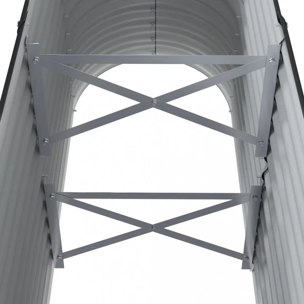 antracitszürke horganyzott acél kerti magaságyás 114x40x68 cm