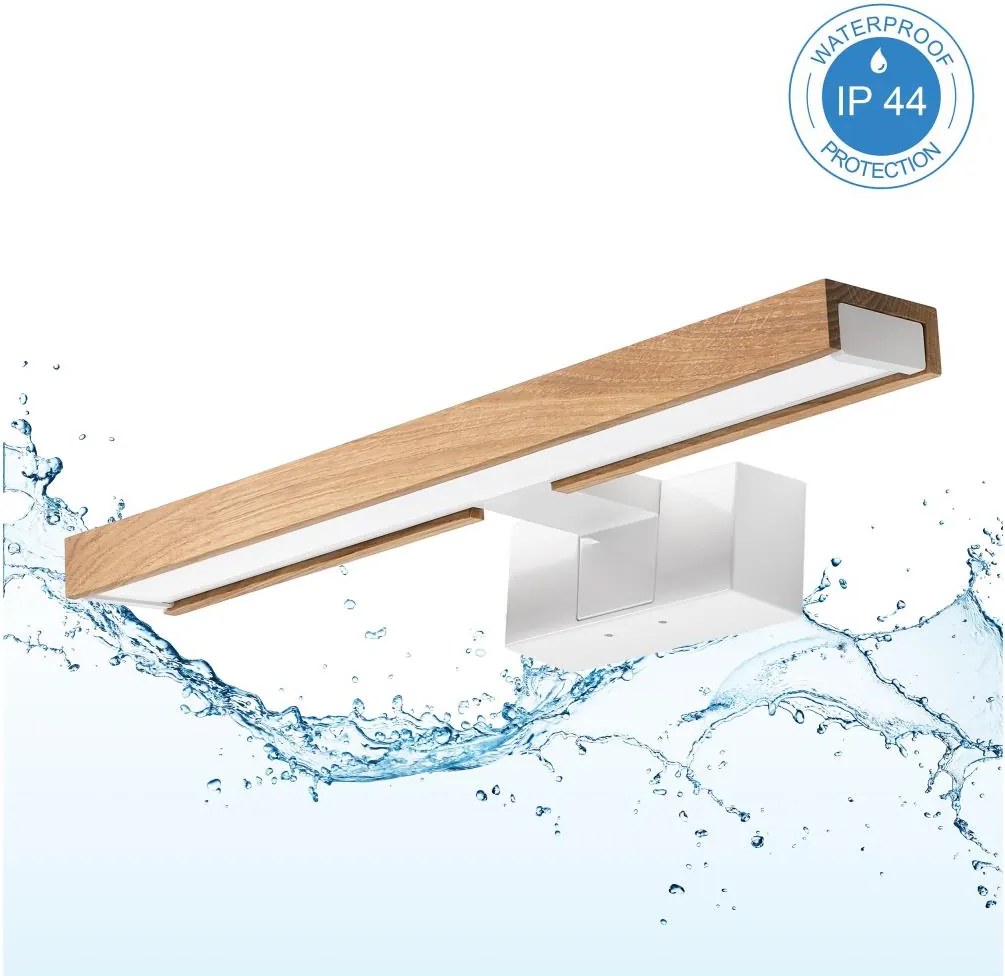 Brilagi - LED fürdőszobai tükörvilágítás 3 az 1-ben WOODY MIRROR LED/8W/230V IP44 fehér/tölgy