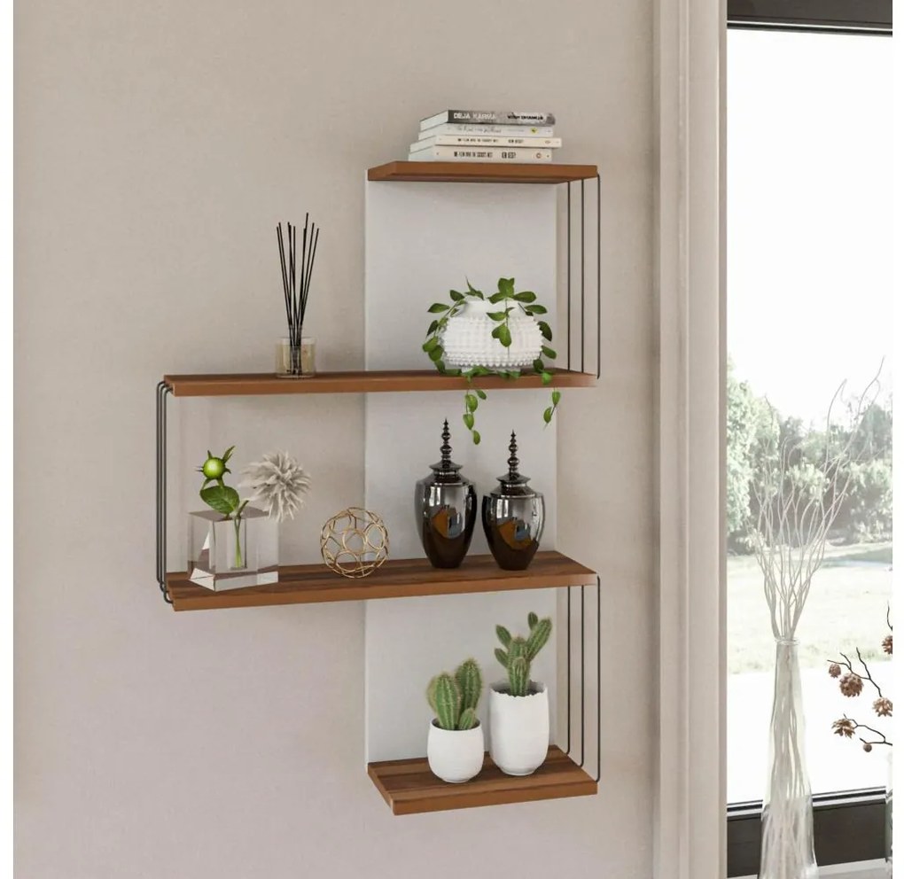 Fali polc CAMBEL 96x64 cm barna