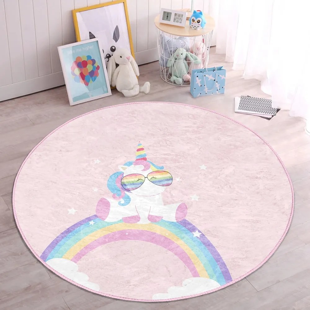 Rózsaszín gyerek szőnyeg ø 120 cm Comfort – Mila Home