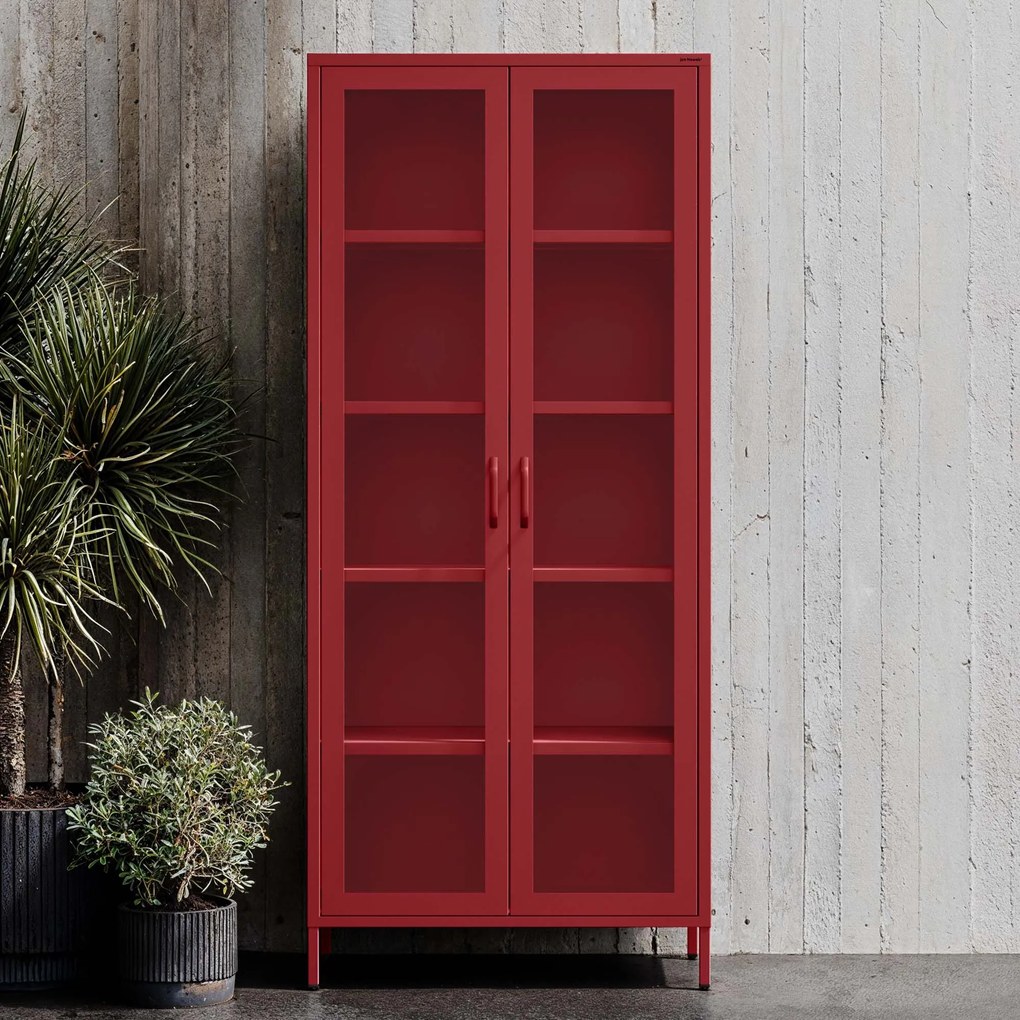 ANGELO vitrin, 800 x 1850 x 450 mm, Modern: piros