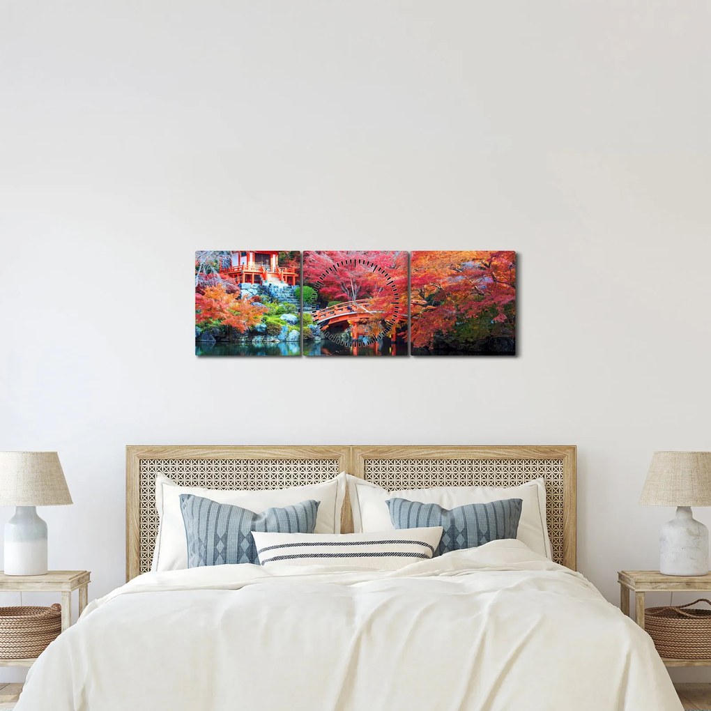 Kép - Keleti táj (órával) (90x30 cm)