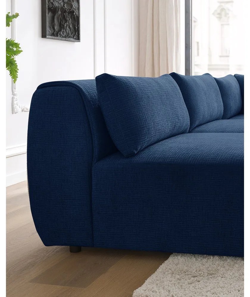 Sötétkék sarokkanapé (variálható) Jeanne – Bobochic Paris