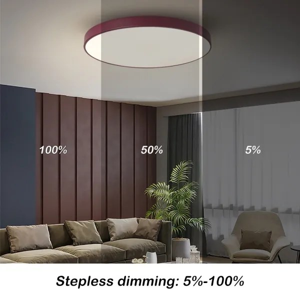 BRILAGI-LED Dimmelhető mennyezeti lámpatest POOL LED/60W/230V 3000-6000K 60 cm bordó+távirányító