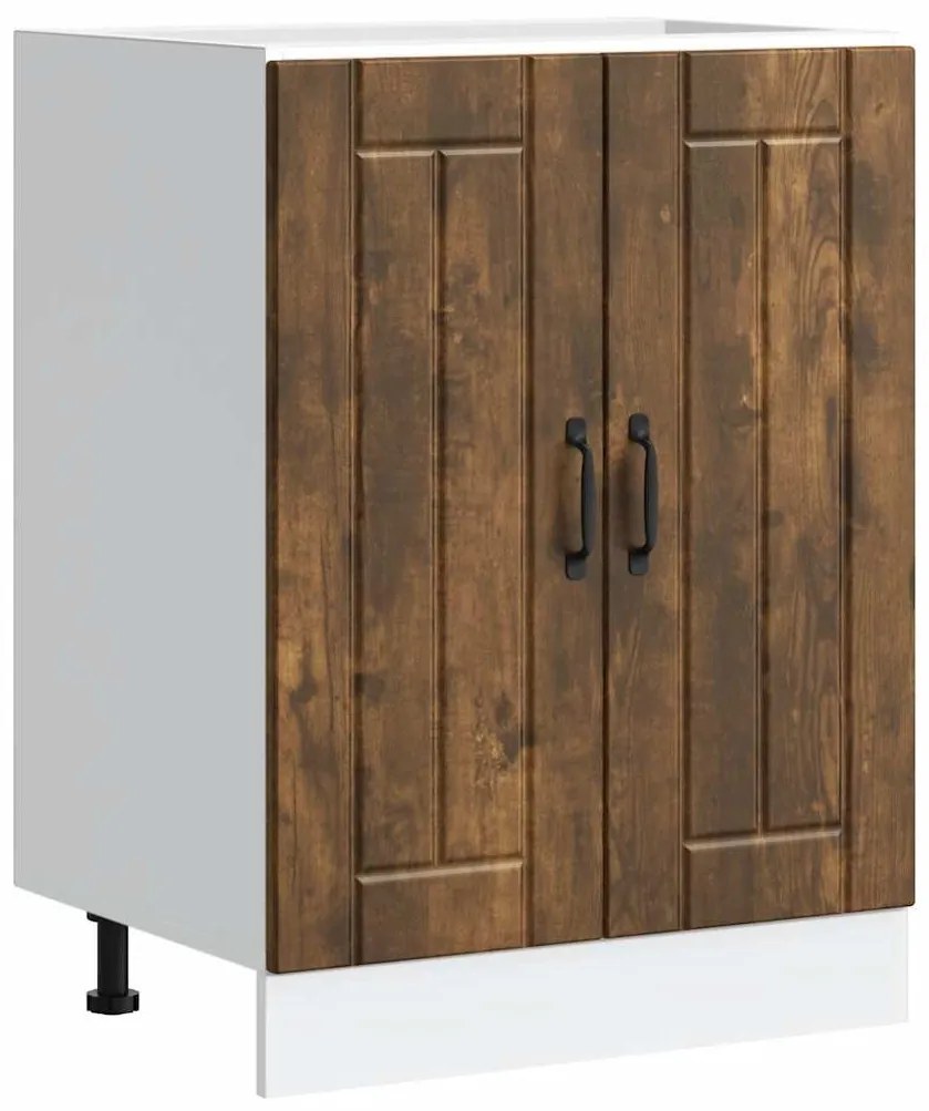 vidaXL mosdóaljzatos szekrény Lucca füstölt tölgy fűrészáru műfa