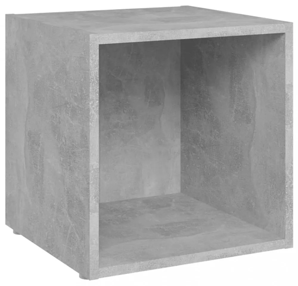 2 db betonszürke szerelt fa TV-szekrény 37 x 35 x 37 cm