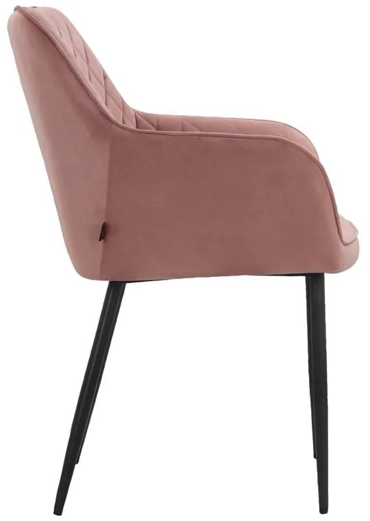 Világos rózsaszín kárpitozott étkezőfotel szett 2 db-os Elvira – Støraa