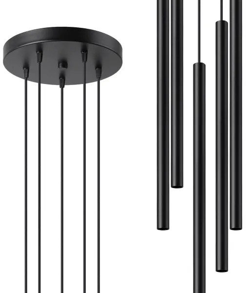 Sollux SL.1176 - Csillár zsinóron PASTELO 5xG9/8W/230V fekete