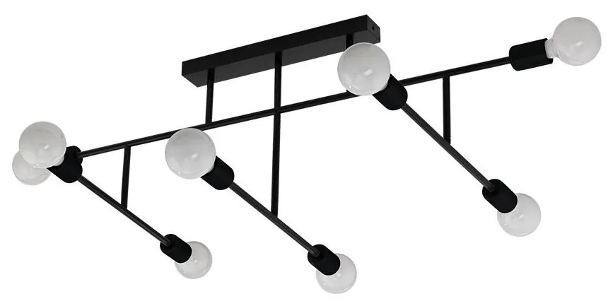 Eglo 98035 - Csillár BELSIANA 8xE27/40W/230V fekete