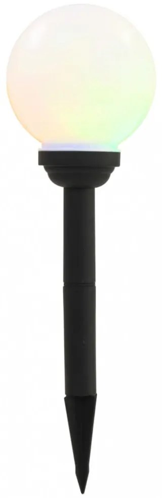 4 db napelemes kültéri LED gömblámpa, 15 cm RGB