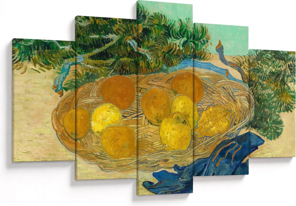 Kép - Vincent van Gogh, Still Life of Oranges and Lemons with Blue Gloves, reprodukciók (150x105 cm)