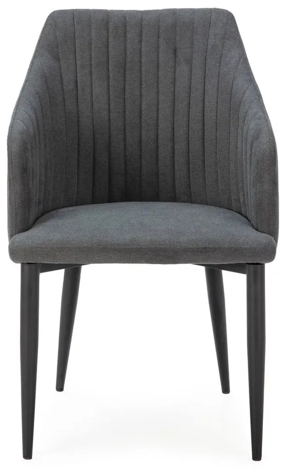 Sötétszürke kárpitozott étkezőfotel szett 2 db-os Nadi – Marckeric