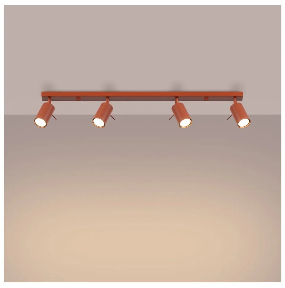 Téglavörös spotlámpa 6x81 cm Etna – Sollux