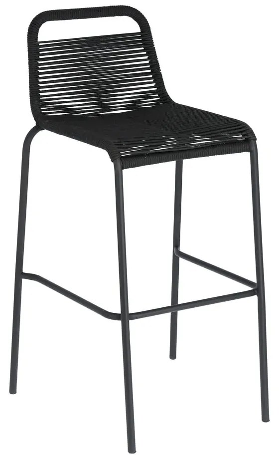Glenville fekete acélszerkezetű bárszék, magasság 74 cm - Kave Home