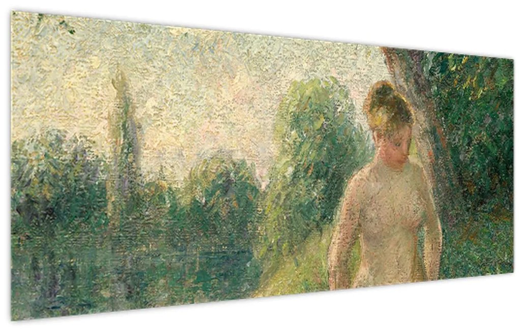 Kép - Camille Pissarro, The Bather, reprodukciók (120x50 cm)