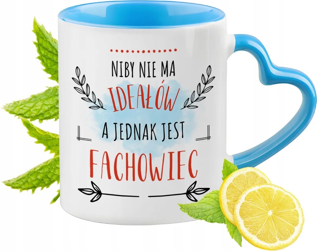 Szakembereknek Kék Bögre Szív Alakú Füllel Ajándék