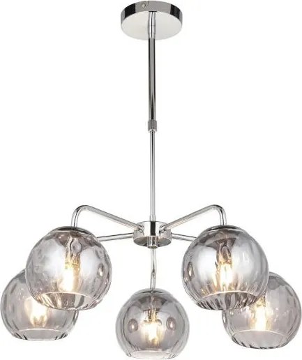 ENDON 97972 DIMPLE Glamour Csillár Króm, Füstös tükörüveg E14 IP20