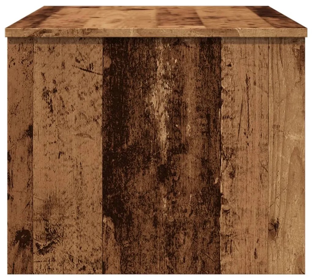 antik fa színű szerelt fa dohányzóasztal 80 x 50,5 x 41,5 cm
