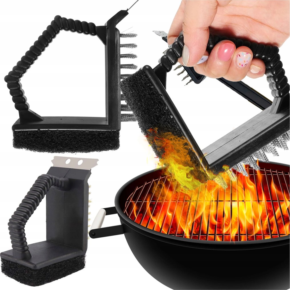 Kaparó Kefe Kaparóval A Grillrács Tisztításához 3AZ1BEN Tisztító