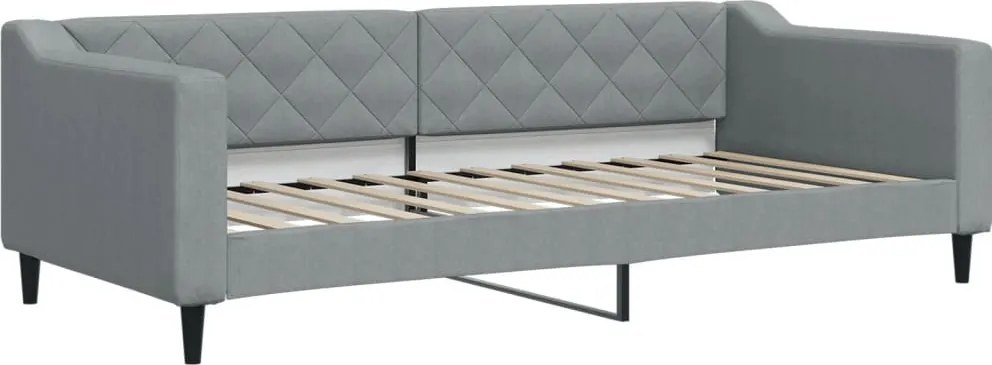 vidaXL világosszürke szövet kanapéágy keret 90 x 200 cm