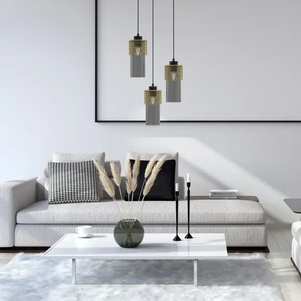 Csillár zsinóron GLAM 3xE27/60W/230V