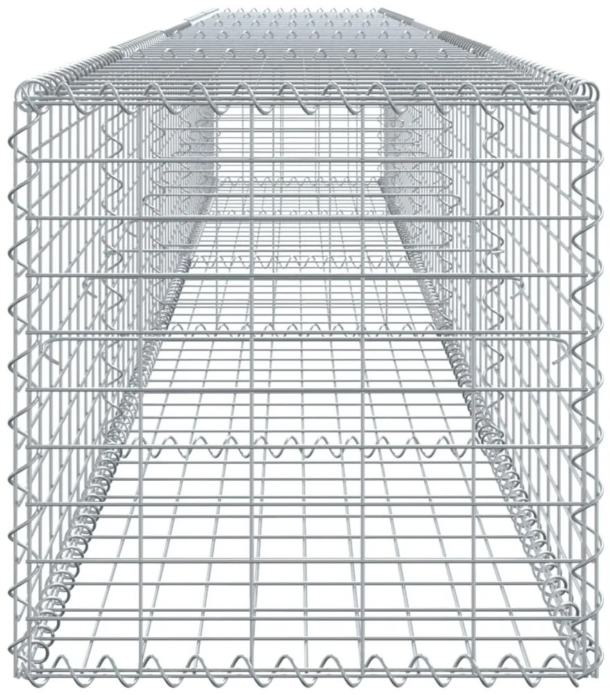 horganyzott vas gabion kosár fedéllel 500 x 50 x 50 cm