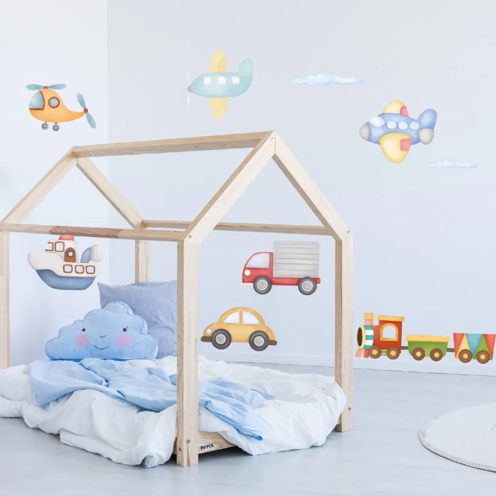 PIPPER. Textil falmatrica "Közlekedési eszközök"