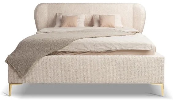 DALIA bézs színű kárpitozott ágy 160x200 cm, matrac nélkül