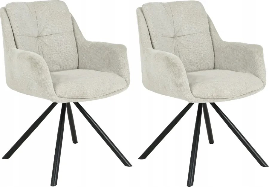 2 db-os modern szék szett Helix bézs kárpitozott glamour nappali