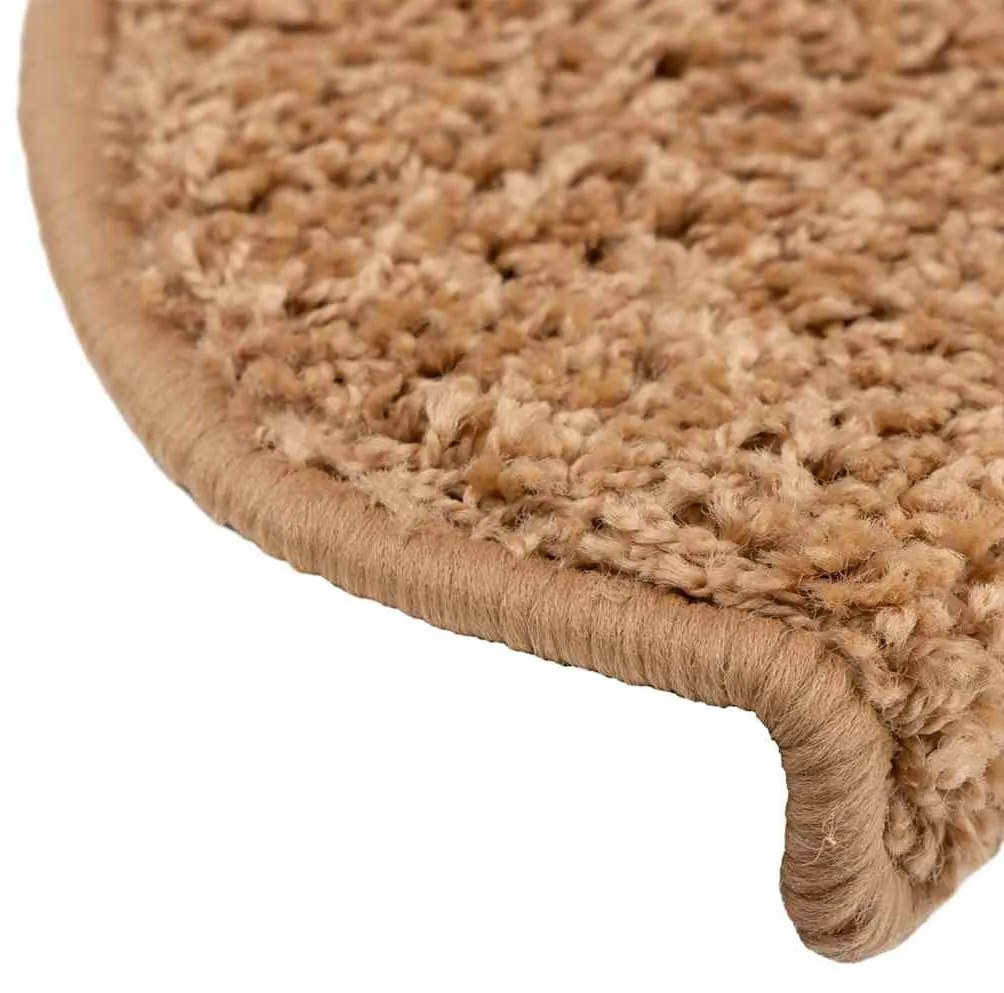 20 db bézs színű, félkör alakú lépcsőszőnyeg 65 x 21 x 4 cm, nagy