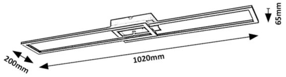 Rabalux 71004 - LED dimmelhető mennyezeti lámpa NEFERTUM LED/38W/230V + távirányító