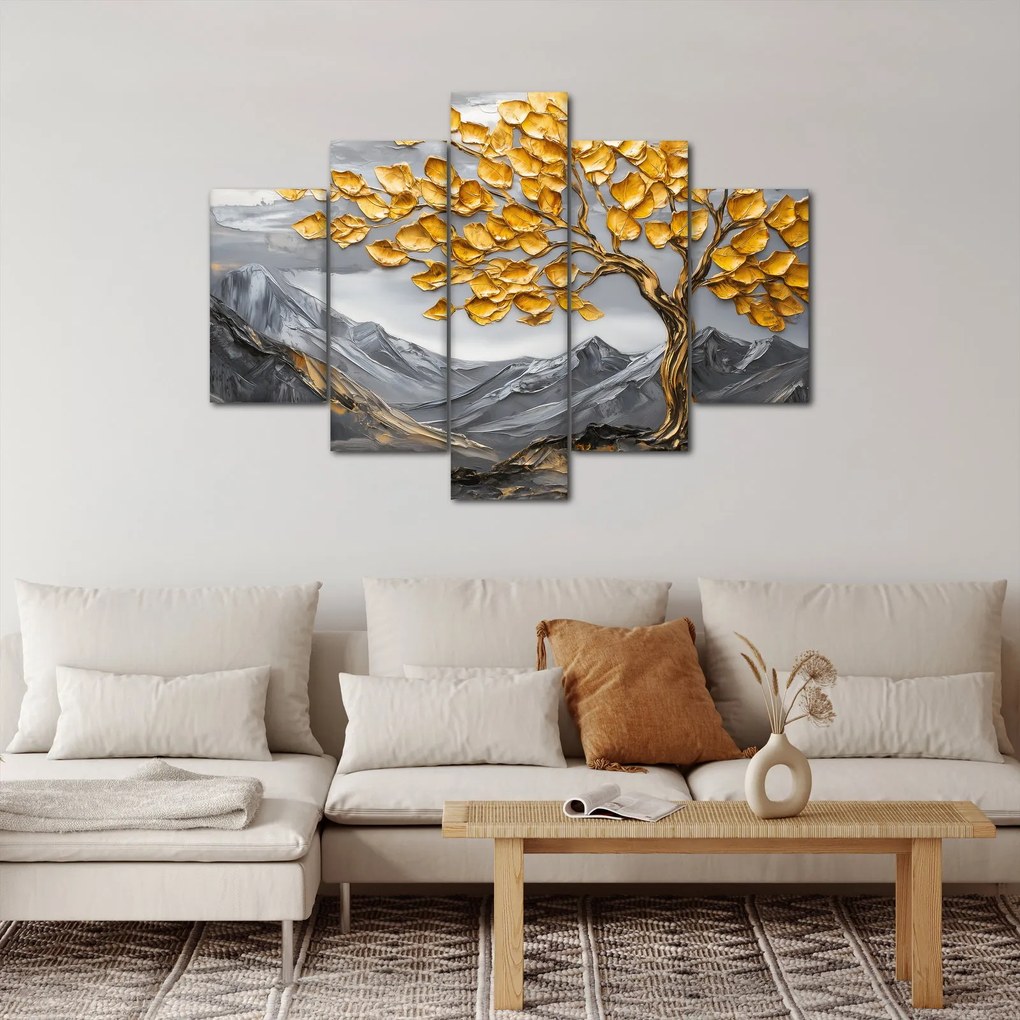 Kép – Fa arany levelekkel (150x105 cm)