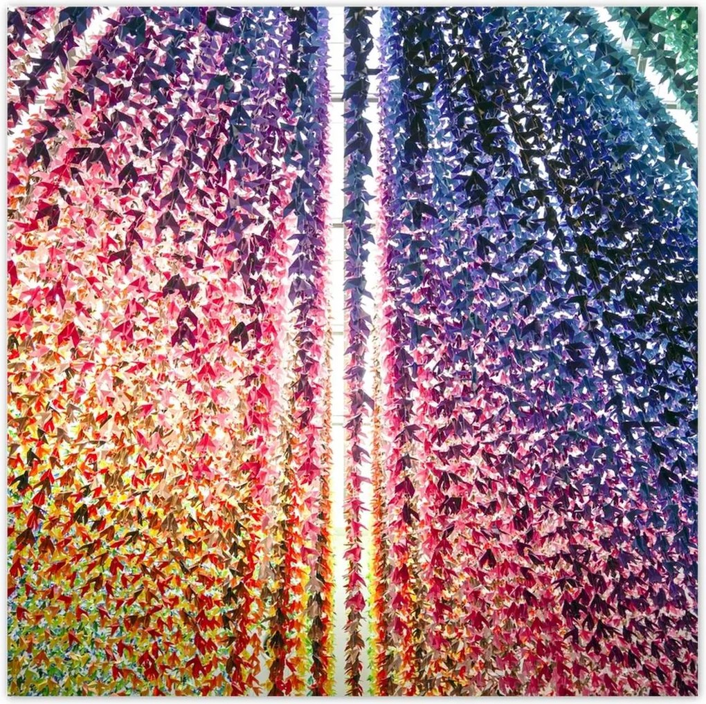 Poszterek 100x100 Többszínű origami