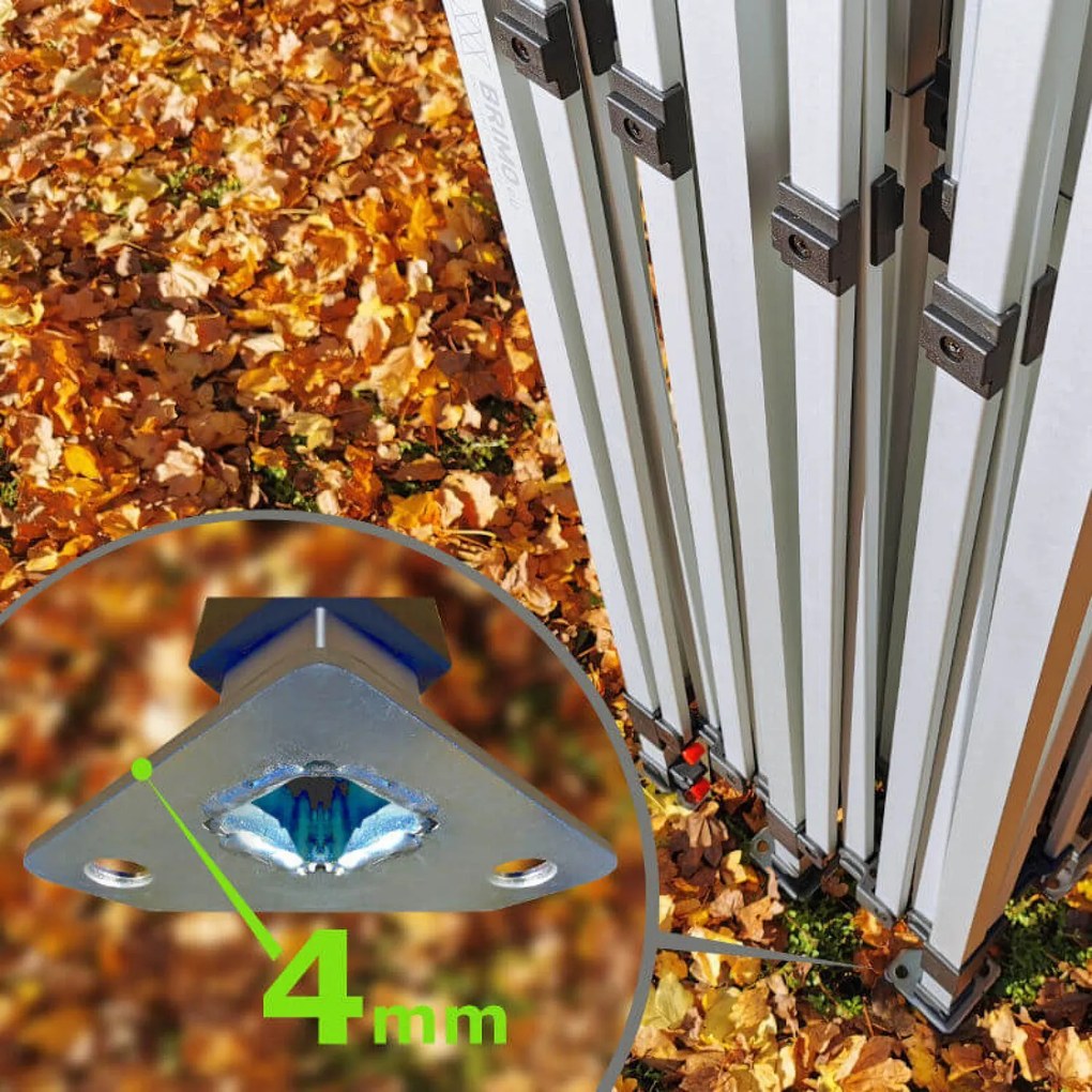 Nožnicový sátor 3x6 ALU falak nélkül - Alumínium keret, vízálló - falak nélkül - Zöld