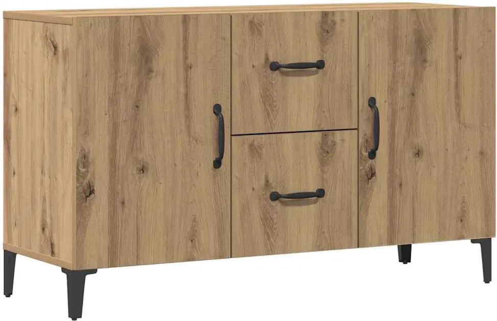 vidaXL kézműves tölgy színű szerelt fa tálalószekrény 100 x 36 x 60 cm