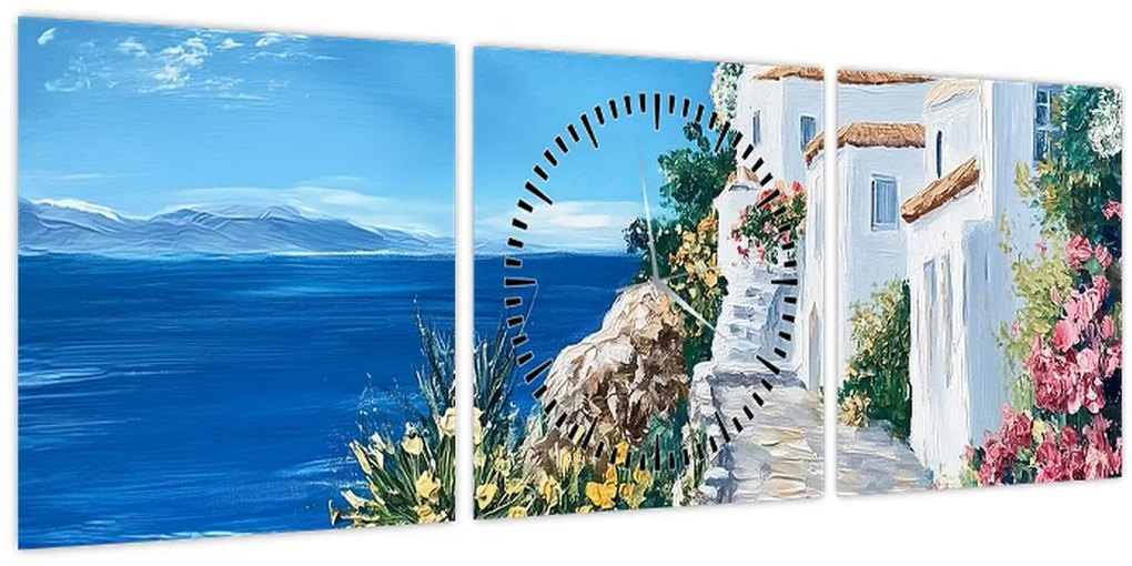 Kép - Sikátor a tenger mellett (órával) (90x30 cm)